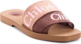 Chlo&eacute; Woody Slide Sandal in Coffee Pink at Nordstrom, Size 38