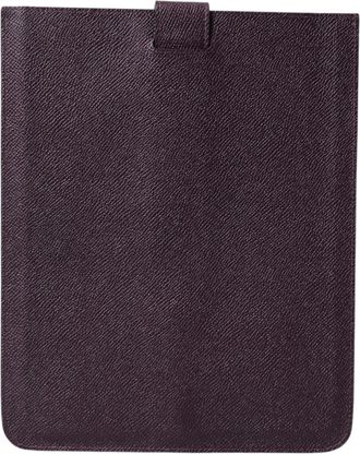 Dolce & Gabbana Womens Dark Brown Leather Logo Plaque Cover Sleeve Tablet Case Accessory