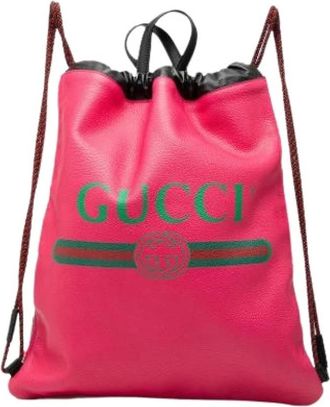 Gucci Pre-owned Backpacks, female, Pink, Size: ONE SIZE Pre-owned Backpack
