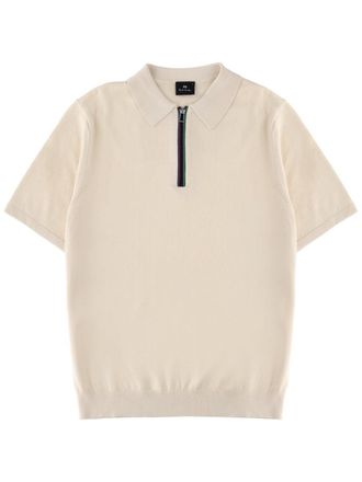 Paul Smith Zip Organic Cotton Half-Zip Polo Shirt