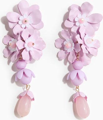 H&M Bl&uuml;tenohrringe - Purple