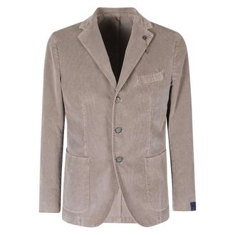 Santaniello Finto Velluto 1000R 3 Bottoni - Heren - Jassen - Grijs - Maat: XL Katoen