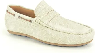 Floris Van Bommel Schoenen, Heren, Beige, 41 1/2 EU, L.Taupe Nubuc Print Loafer