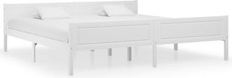 vidaXL Vidaxl - Estructura De Cama Sin Colch&oacute;n Madera De Pino Blanco 200x200 Cm