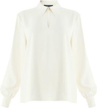 Exquise Jazmin Long Sleeve Blouse in White at Nordstrom, Size X-Large