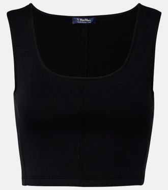Max Mara Dire cotton-blend crop top