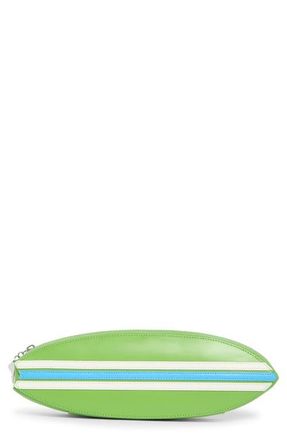 Staud Leather Surfboard Clutch in Sprout at Nordstrom