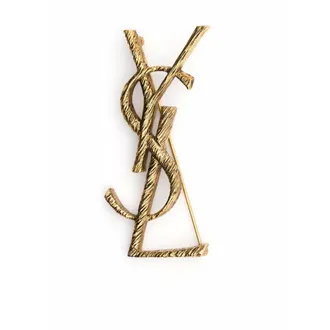 Saint Laurent Accessoires, Dames, Geel, ONE Size, Cassandre Broche