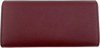 Celine Pre-owned Wallets, female, Red, Size: ONE SIZE Pre-owned Leather Wallet