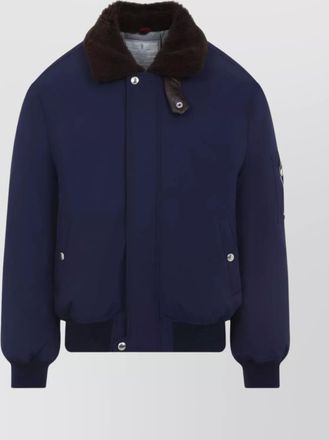 Brunello Cucinelli down jacket nylon shearling collar