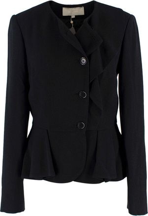Elie Saab Black Peplum Jacket Size XXS