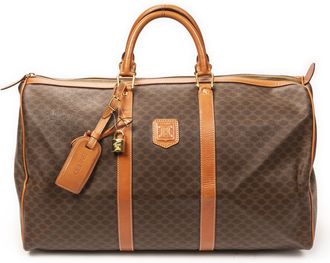 Celine Pre-owned Womens Vintage Large Travel Boston Bag - Brown - One Size