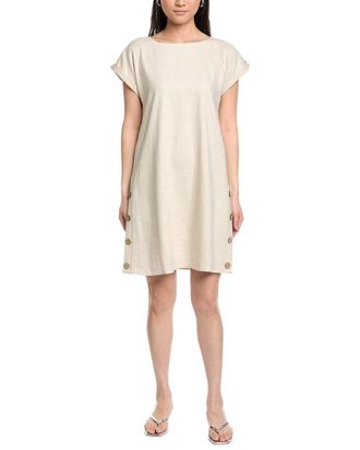 Jones New York Linen-Blend Swing Dress
