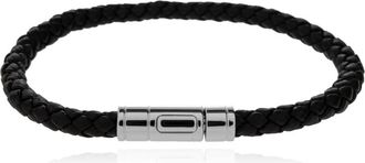 Tom Ford Gevlochten leren armband - Heren - Armbanden - Zwart - XL - Leer - Accessoires