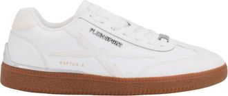 Plein Sport Fitness, unisex, Wit, 47 EU, Leer, Low-Top Raptor-X Sneakers