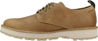 Clarks Solsbury Veterschoenen van leer - Heren - Veterschoenen - Bruin - 40 EU - Leer - Schoenen