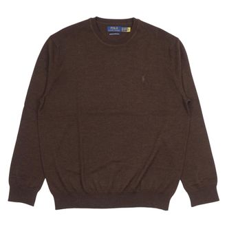 Polo Ralph Lauren Round-neck Knitwear, male, Brown, Size: XL Round-neck Knitwear
