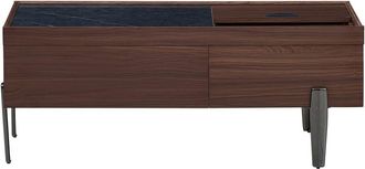 Urban Meuble Mesa de centro de nogal con tapa deslizante y caj&oacute;n de almacenamiento