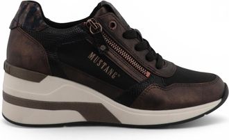 Mustang Jeans Mustang Dames Zwarte Platform Sneaker Trainer Casual Schoenen - M0872003