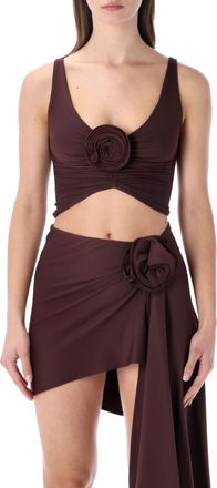 Magda Butrym Three Dimensional Rose Swim Top