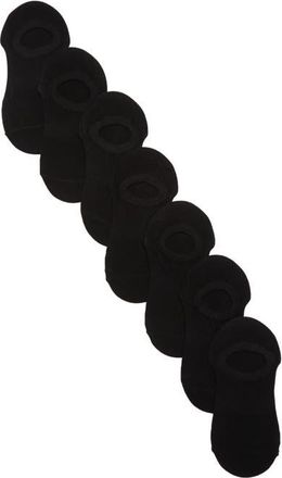 MeMoi 7-Pair No Show Sneaker Liner Socks in Black at Nordstrom