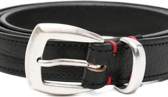 Eleventy Leather Buckle-Fastening Belt - Black