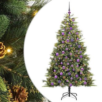 vidaXL &Aacute;rbol De Navidad Artificial Con Ramas Plegables Y Conos 180 Cm Vidaxl