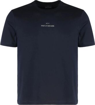Paul & Shark Crew Neck T-Shirt - Heren - T-shirts - Blauw - 2XL - Katoen - Tops