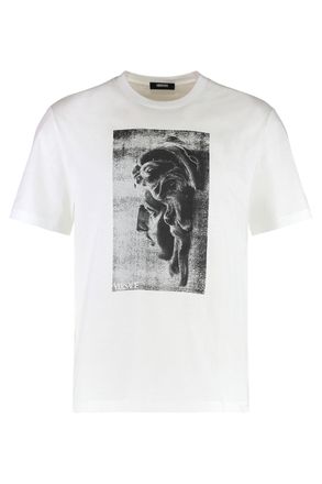 Versace Mens Cotton Crew-neck T-shirt - White - Size X-Large