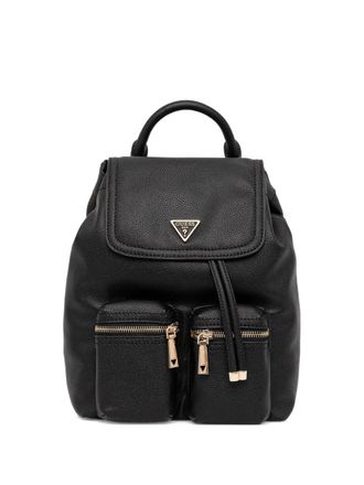 Guess Co Manhattan zip-pocket backpack - women - Polyurethane - One Size - Black