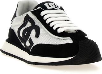 Dolce & Gabbana Womens Bicolor Calfskin Athletic Sneakers