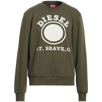 Diesel Heren Sweatshirt met vervaagd stippenlogo (Groen)
