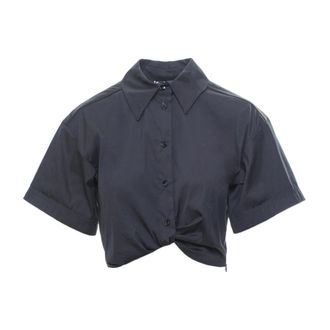 Marella Shirts, female, Black, Size: 2XS Notaion Cropped Shirt