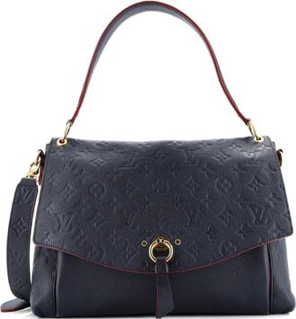 Louis Vuitton Blanche Handbag Monogram Empreinte Leather MM satchel - Blu