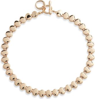 Open Edit Domed Metal Collar Necklace in Gold at Nordstrom