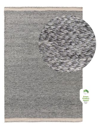 benuta Alfombra de material reciclado gris 120x170