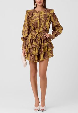 Rachel Roy Florence Long Puff Sleeve Mini Dress