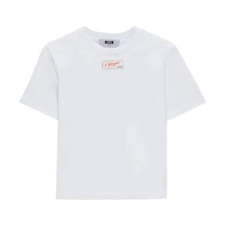 Msgm Msgm, Dames, Tops, Wit, Maat: S Katoen