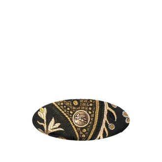 Etro Fermaglio per capelli con placca logo - - Accessories - Donna - Nero - ONE SIZE