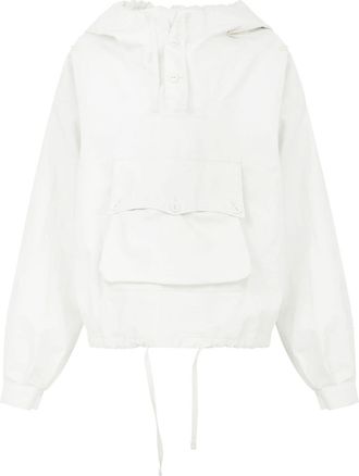 Maison Margiela slouchy-hood linen jacket - women - Linen/Flax - 36 - White