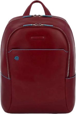 Piquadro Rode Bucket Bag & Rugzak - Heren - Rugzakken - Rood - ONE Size - Leer - Tassen