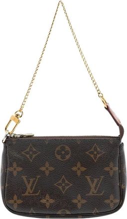 Louis Vuitton Pre-owned Mini Bags, female, Brown, Size: ONE SIZE Pre-owned Chain Handle Pouch
