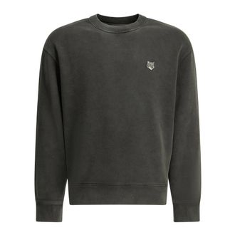 Maison Kitsun&eacute; Felpa Fox Head Faded Comfort - - Sweatshirts & Hoodies - Donna - Nero - M