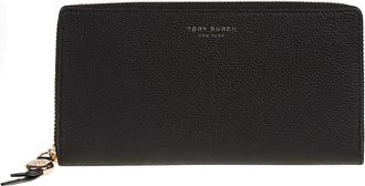 Tory Burch Romy ZIP Continental Portemonnee - Dames - Portefeuilles - Zwart - ONE Size - Accessoires