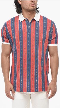 Gucci Two-Button Polo With All-Over Iconic Pattern size M