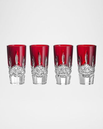 Waterford Lismore Red 1.5 oz. Shot Glasses, Set of 4