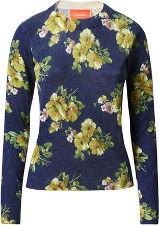 La DoubleJ Zijden Crew Neck - Dames - Ronde hals truien - Veelkleurig - S - Kasjmier - Truien & Vesten