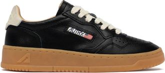 Autry Medalist Low - Dames - Sneakers - Zwart - 35 EU - Leer - Schoenen