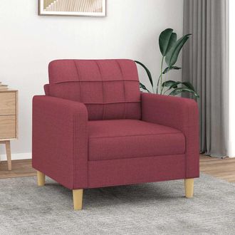 vidaXL Sill&oacute;n De Tela Rojo Tinto 60 Cm Vidaxl