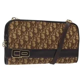 Dior Pre-owned Trotter Canvas Shoulder Bag - - Pre-owned - Donna - Marrone - ONE SIZE
